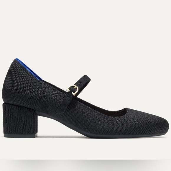 Rothy's Sold At Anthropologie The Mary Jane Heels In Black Size 8.5 - Picture 13 of 16